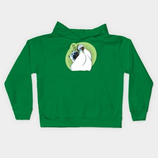 Coffee Yeti takes a sip. Kids Hoodie